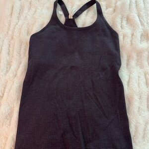 Lululemon Athletica Charcoal Ribbed Tank Top